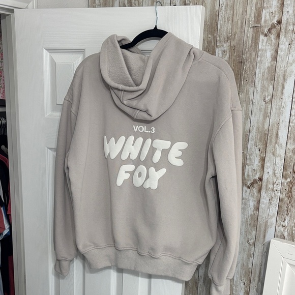 White Fox Boutique Cream Hoodie - Picture 2 of 2